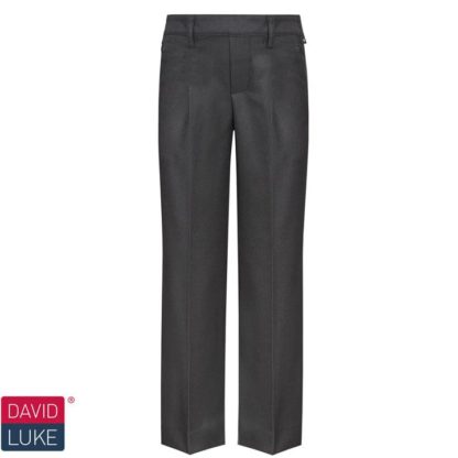 Junior Boys Black or Grey Eco Slim Fit Trousers with part elasticated waist