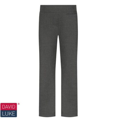 Junior Girls Black or Grey Eco Slim Fit Trousers with part elasticated waist